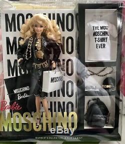 Nrfb Poupée Barbie Fashion Moschino Blond 2015 Label Gold Limited