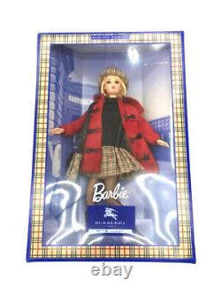 Poupée Barbie Burberry Blue Label édition limitée avec manteau rouge, figurine du Japon.