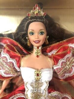 Poupée Barbie Happy Holidays 1997 EXTREMEMENT RARE AUTHENTIQUE avec erreur d'impression SE et yeux bleus