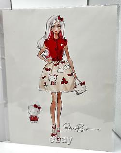 Poupée Barbie Hello Kitty 2017 Limitée à 20 000 avec un nouveau croquis de Robert Best