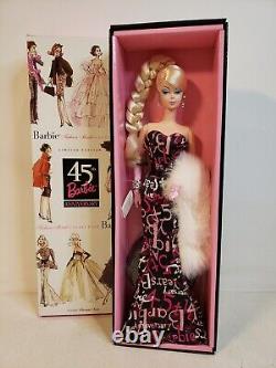 Poupée Barbie Silkstone 45e Anniversaire 2003 Édition Limitée Mattel B8955 Nrfb