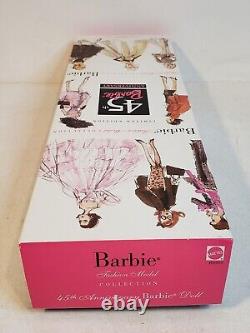 Poupée Barbie Silkstone 45e Anniversaire 2003 Édition Limitée Mattel B8955 Nrfb