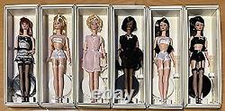 Poupée Barbie de lingerie Silkstone Mattel BFMC ensemble complet de 6 éditions limitées NRFB