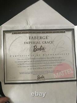 Poupée Barbie en porcelaine Faberge Imperial Grace de Mattel édition limitée 2001 MIB