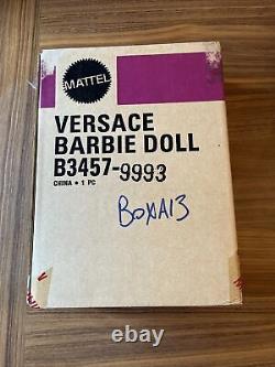 Versace Barbie Doll Gold Label Limited Edition Mattel #b3457 Nouveau Dans L'expéditeur