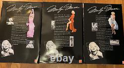 Vtg 3 Barbie Marilyn Monroe Lot Poupée 17452 17155 17451 Messieurs Préférez Blondes