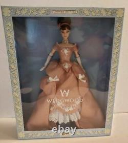 Wedgwood England 1759 Barbie Brown Hair Pink Gown New Nib Limited Edition 2000